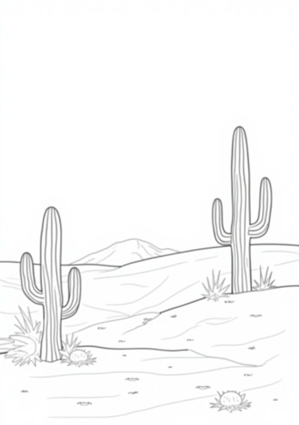 Desert Serenity Coloring Book - Digital Download - 24 Pages