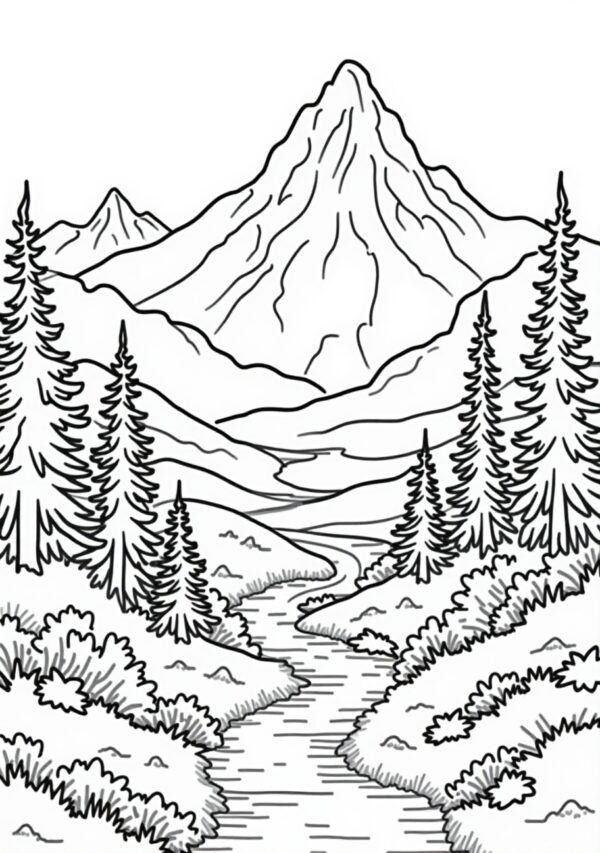 Mountain Adventure Coloring Book - Digital Download - 26 Pages