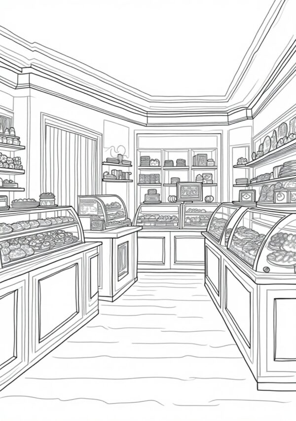 Botanical Bakery: Calming Coloring Book - 23 Pages - Image 2