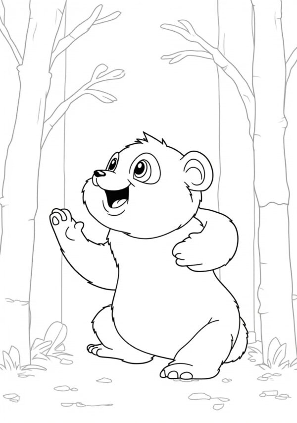 Adorable Bear Digital Coloring Book | Instant Download - 24 Pages