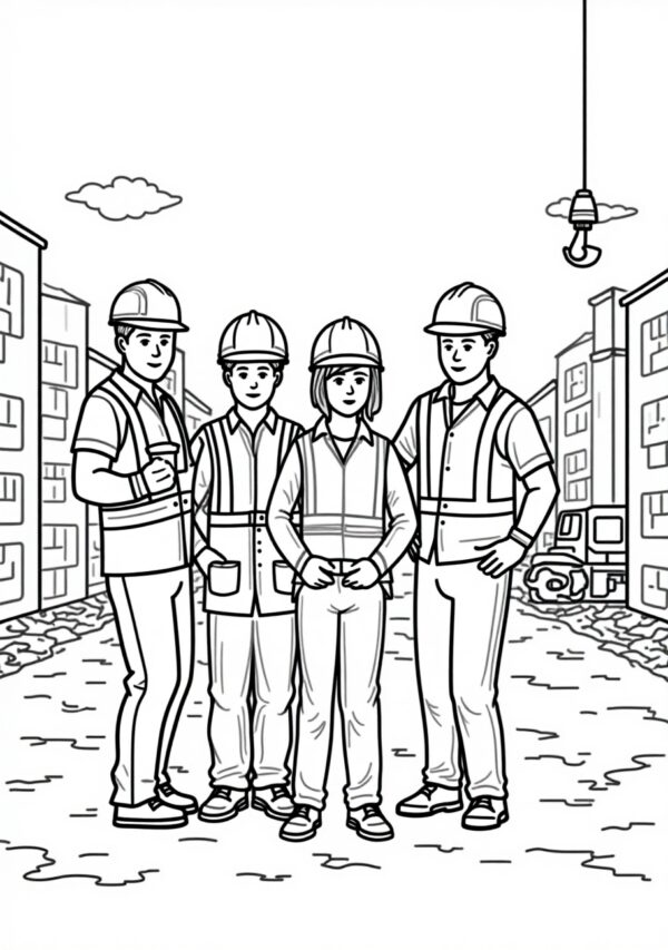 Construction Coloring Adventure: Creative Digital Designs - 26 Pages