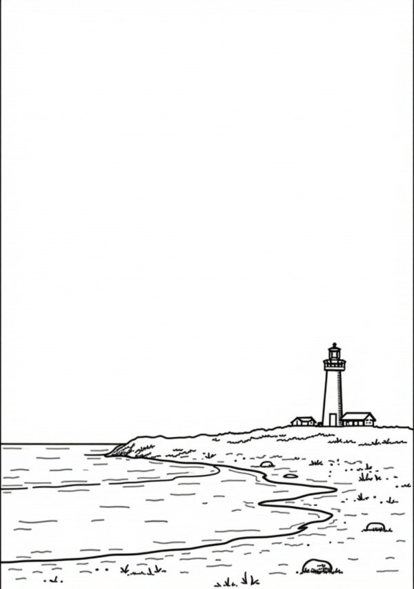 Lighthouse Bliss: Digital Coloring Pages - 25 Pages - Image 2