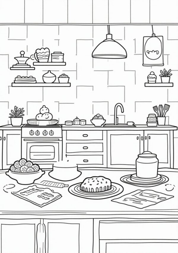 Serene Kitchen Coloring Collection: Digital Download - 25 Pages - Image 2