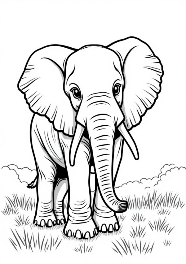 Elephant Coloring Book - Digital Download - 26 Pages - Image 2