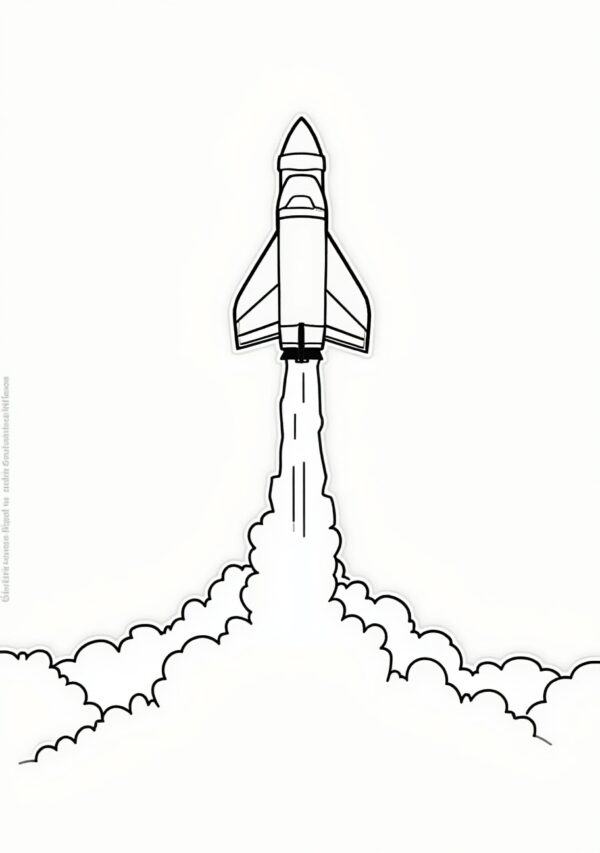 Stunning Space Shuttle Coloring Book for Relaxation - 25 Pages