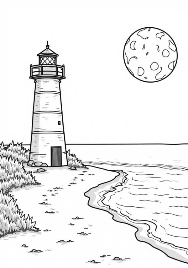 Lighthouse Bliss: Digital Coloring Pages - 25 Pages - Image 3