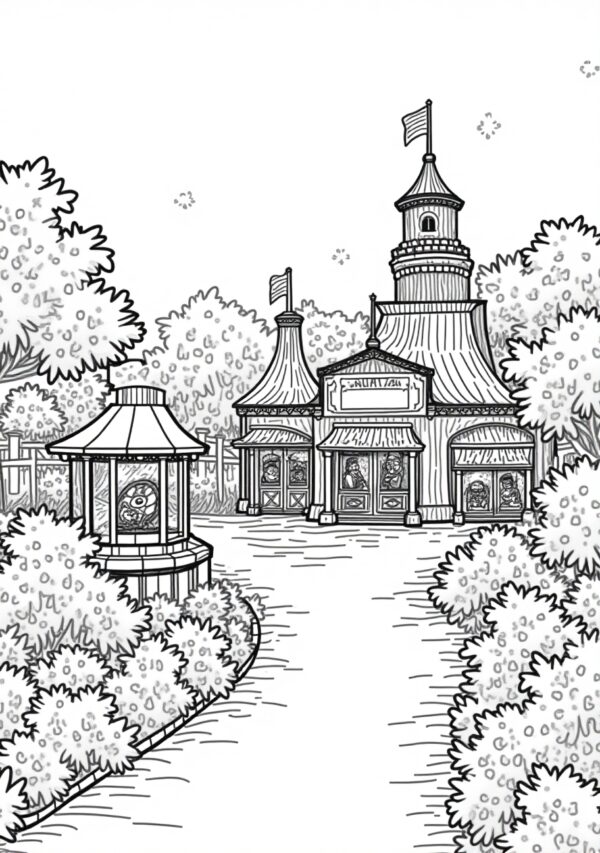 Intricate Festival Scenes Coloring Book - Digital Download - 25 Pages