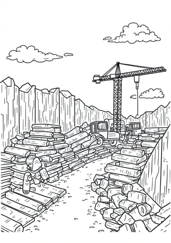 Construction Coloring Adventure: Creative Digital Designs - 26 Pages - Image 2