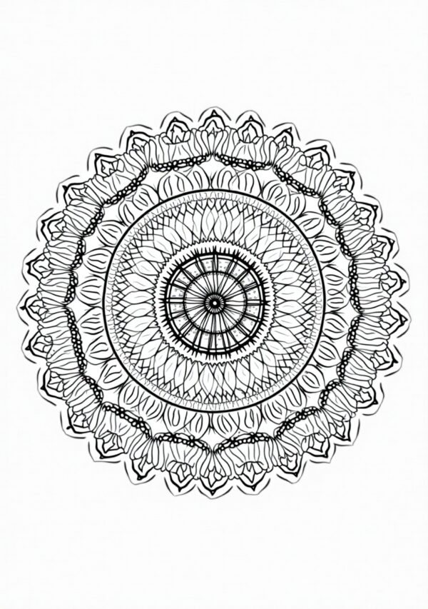 Digital Botanical Mandalas Coloring Book - 26 Pages - Image 3