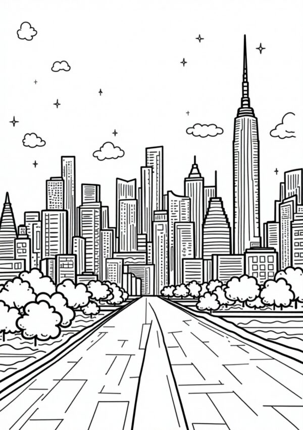 Urban Escape Coloring Book - Instant Digital Download - 23 Pages