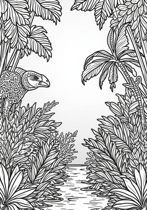 Digital Coloring Book: Botanical Mandalas & Nature Scenes - 26 Pages - Image 4