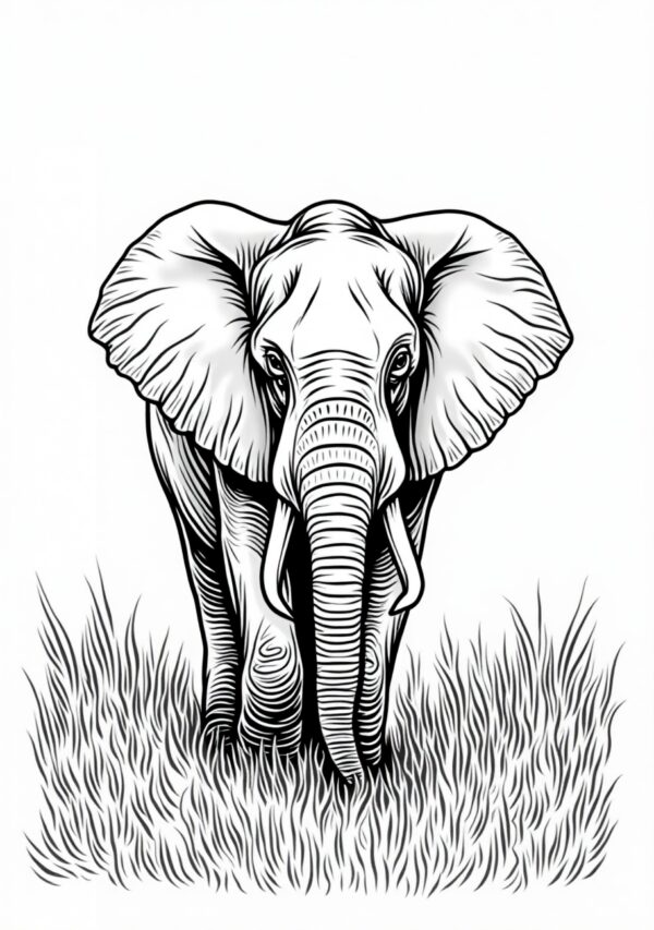 Elephant Coloring Book - Digital Download - 26 Pages - Image 3