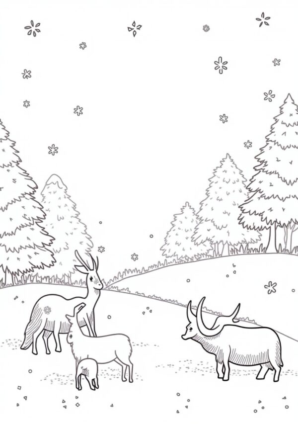 Creative Winter Wonderland Coloring Book - 25 Pages - Image 4