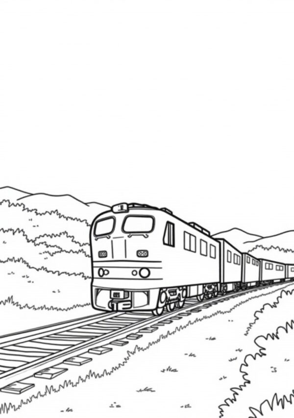 Train Coloring Book: Digital Download for Creative Relaxation - 26 Pages - Image 4