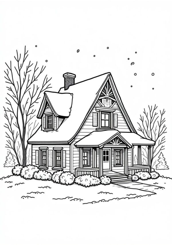 Cozy Cabin Coloring Page Set - Digital Download - 26 Pages - Image 2