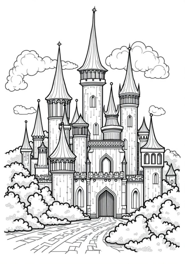 Creative Cityscape and Castle Coloring Book Set - 25 Pages - Image 3