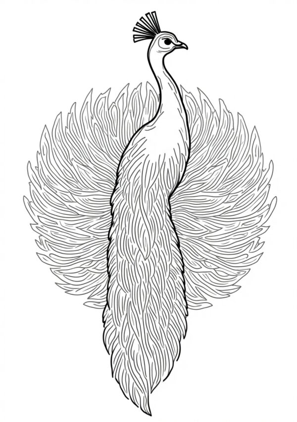 Intricate Peacock Coloring Book: Instant Digital Download - 26 Pages - Image 3