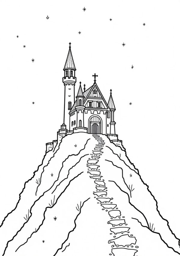 Magical Castle Coloring Book - Digital Download - 25 Pages - Image 2