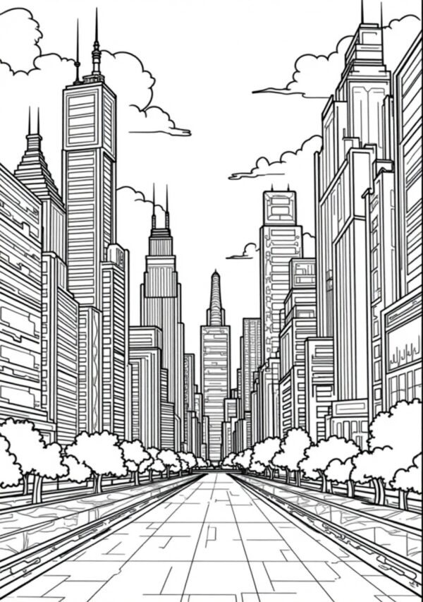 Creative Cityscape and Castle Coloring Book Set - 25 Pages - Image 4