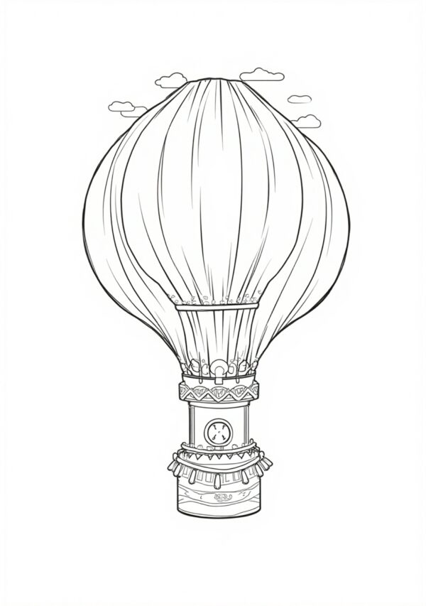 Hot Air Balloon Coloring Book - Digital Download - 26 Pages - Image 4