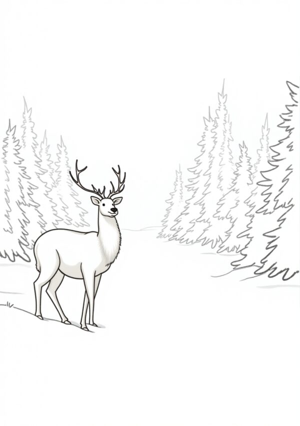 Woodland Deer Coloring Adventure - 25 Pages - Image 3