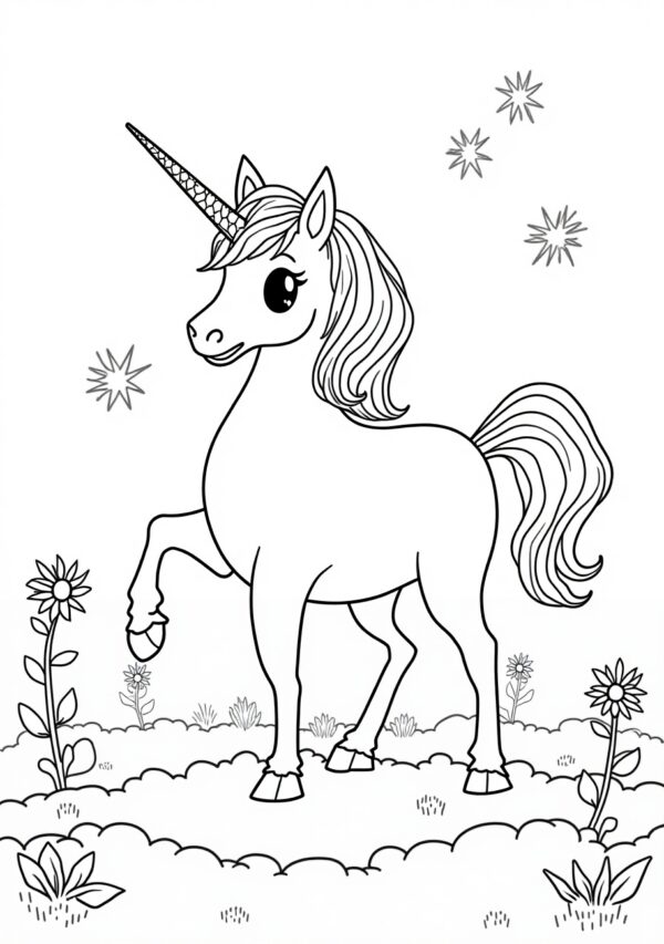 Enchanted Unicorn Coloring Book: A Magical Digital Experience - 25 Pages - Image 3