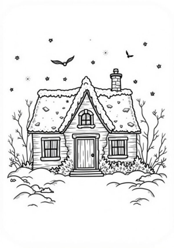 Cozy Cabin Coloring Page Set - Digital Download - 26 Pages - Image 3