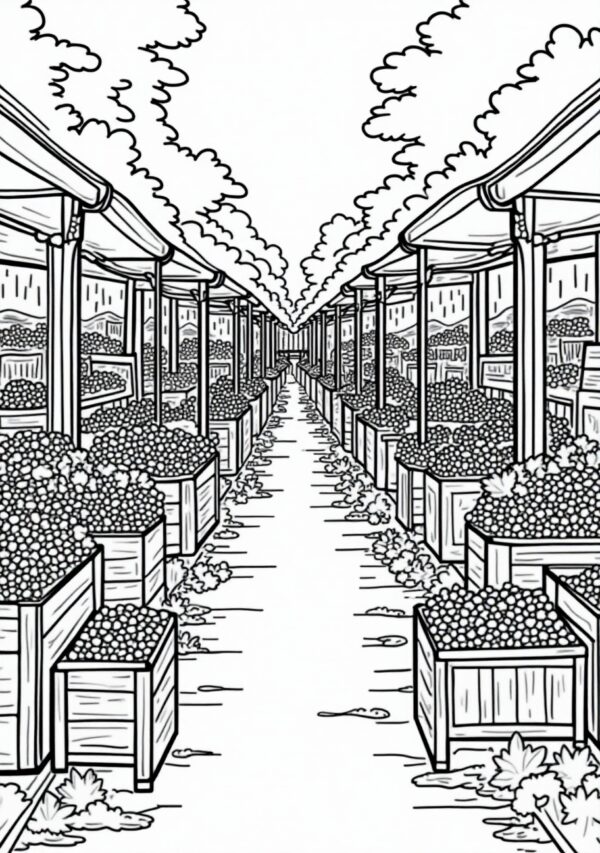 Market Magic Coloring Book: Nature and Creativity - 26 Pages - Image 3