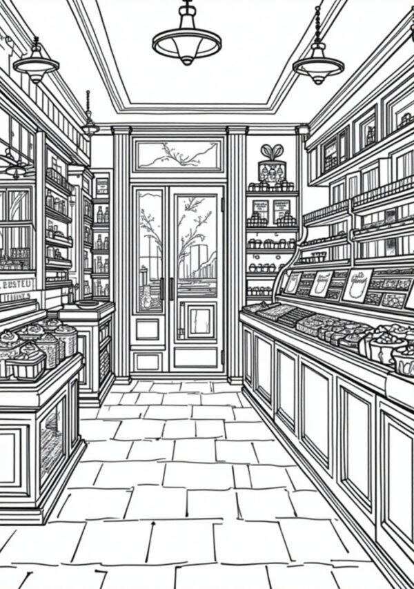 Botanical Bakery: Calming Coloring Book - 23 Pages - Image 3