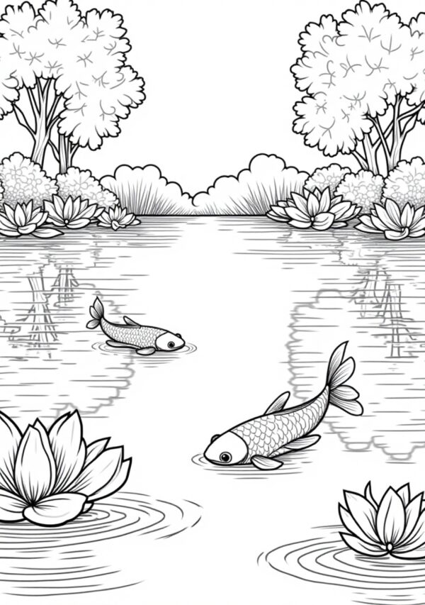 Serene Nature Coloring Book - Digital Download - 26 Pages - Image 3