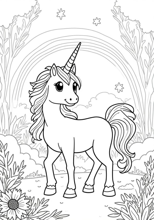 Enchanted Unicorn Coloring Book: A Magical Digital Experience - 25 Pages - Image 4