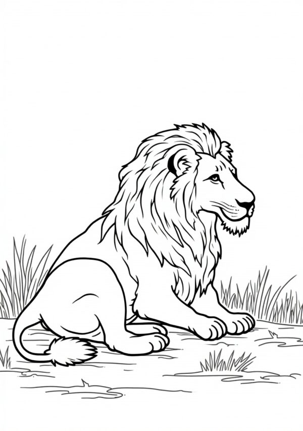 Intricate Lion Coloring Book for Relaxation - 26 Pages - Image 4