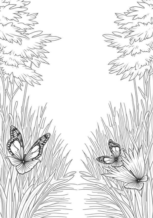 Botanical Butterfly Coloring Book Digital Download - 26 Pages - Image 3