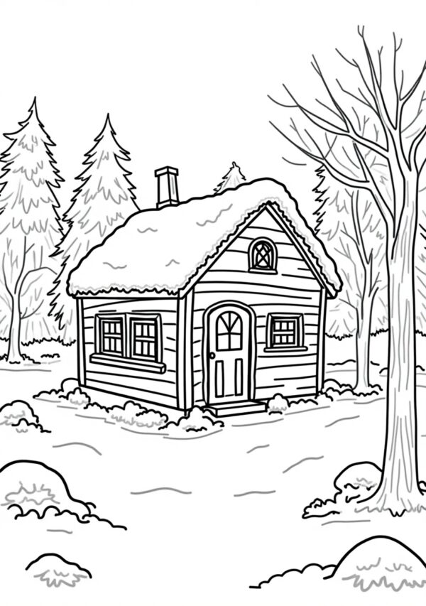 Cozy Cabin Coloring Page Set - Digital Download - 26 Pages - Image 4