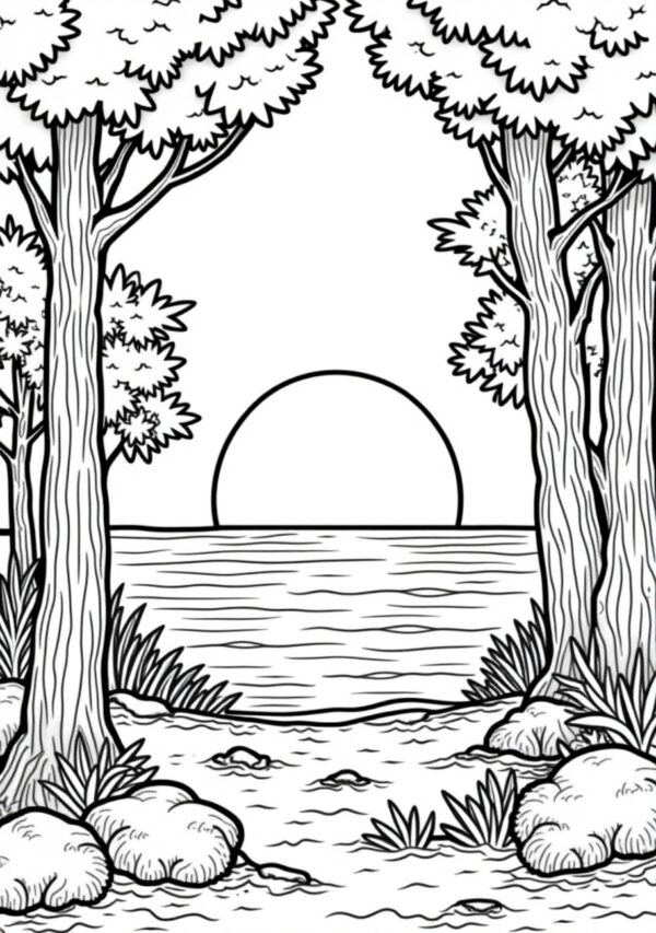 Serene Beach Scenes Coloring Book - Digital Download - 25 Pages - Image 4