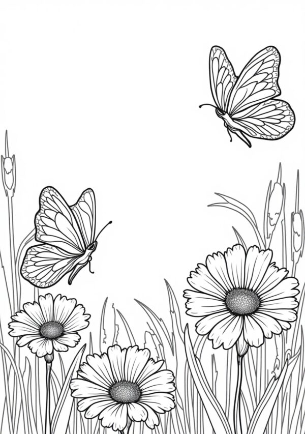 Botanical Butterfly Coloring Book Digital Download - 26 Pages - Image 4