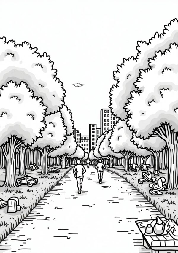 Urban Calm: Nature-Inspired Coloring Book - 26 Pages - Image 4