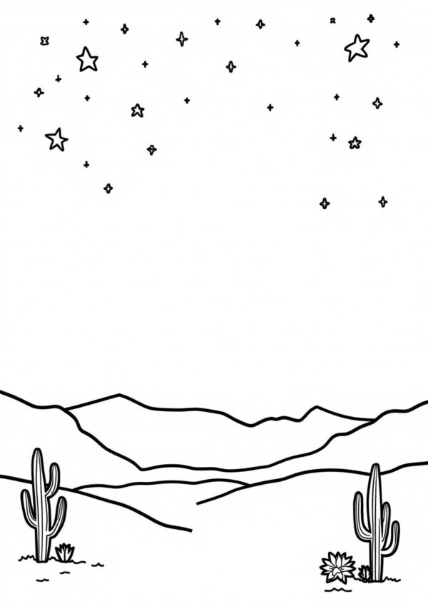 Desert Serenity Coloring Book - Digital Download - 24 Pages - Image 4