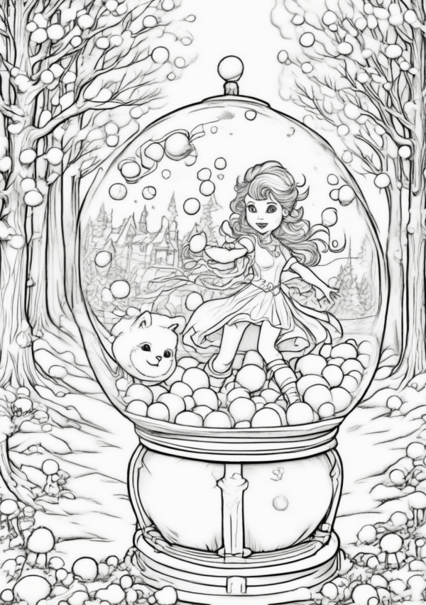 Christmas Wonderland Coloring Book - Digital Download - 11 Pages