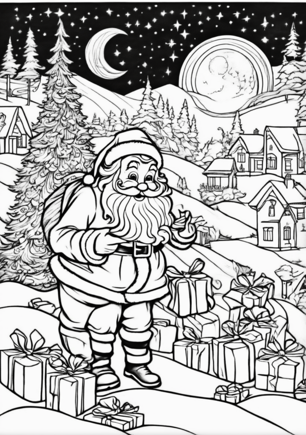 Beautiful Christmas Coloring Book - Digital Download - 11 Pages