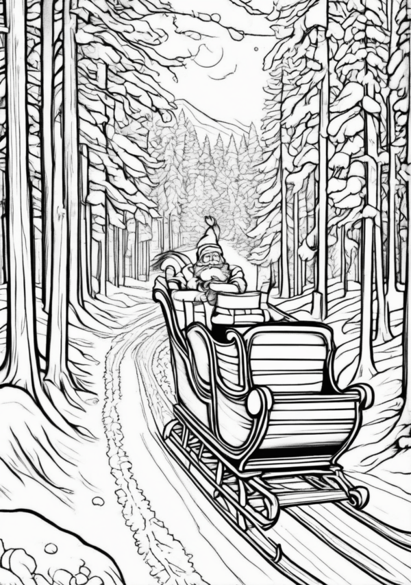 Christmas Wonderland Coloring Book Digital Download - 11 Pages