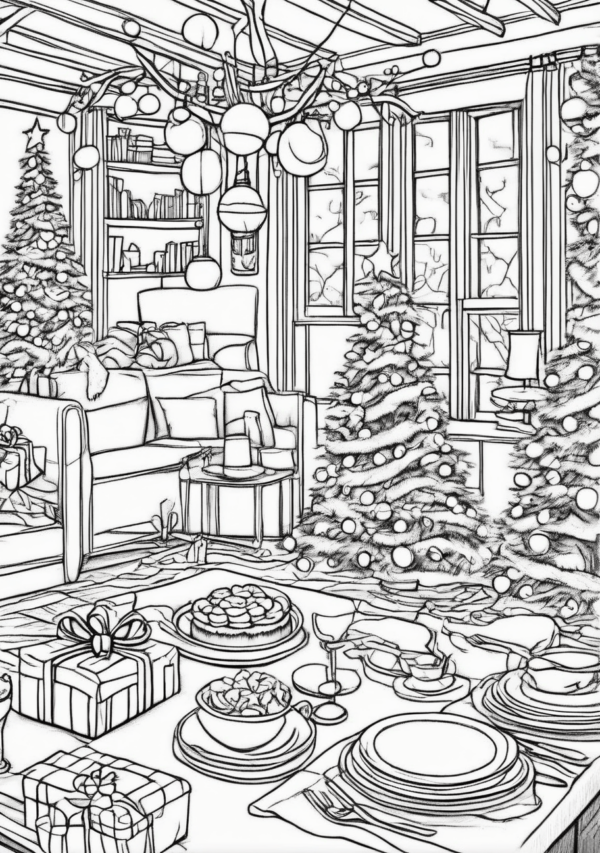 Christmas Wonderland Coloring Book - 11 Pages