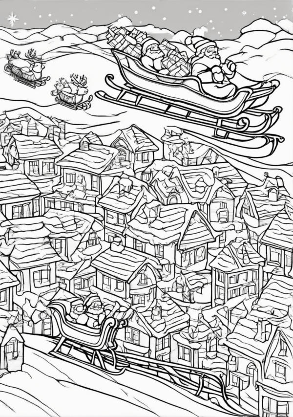 Christmas Wonderland Coloring Book Digital Download - 11 Pages