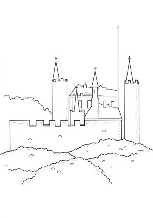 Halloween Castle Coloring Book - Digital Download - 11 Pages