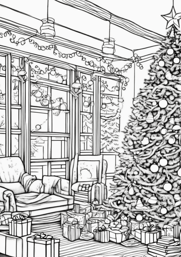 Christmas Wonderland Coloring Book - 11 Pages - Image 2