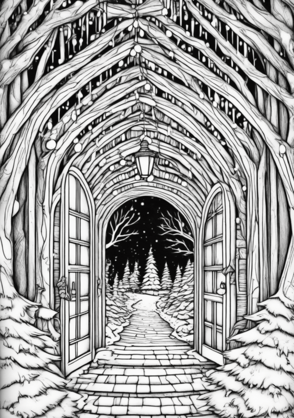 Christmas Gateway Coloring Book Digital Download - 11 Pages - Image 2