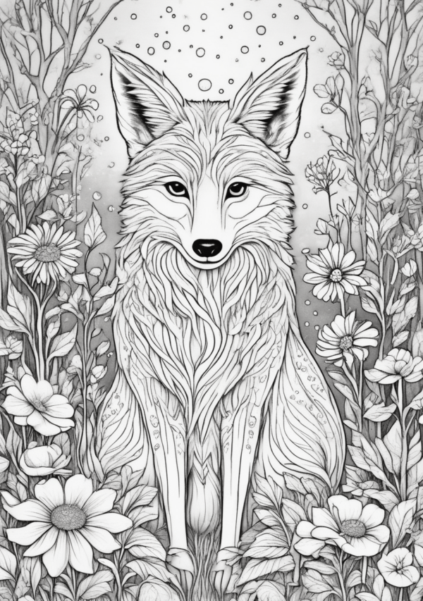 Christmas Coloring Book: Botanical Mandala Nature Animals - 11 Pages