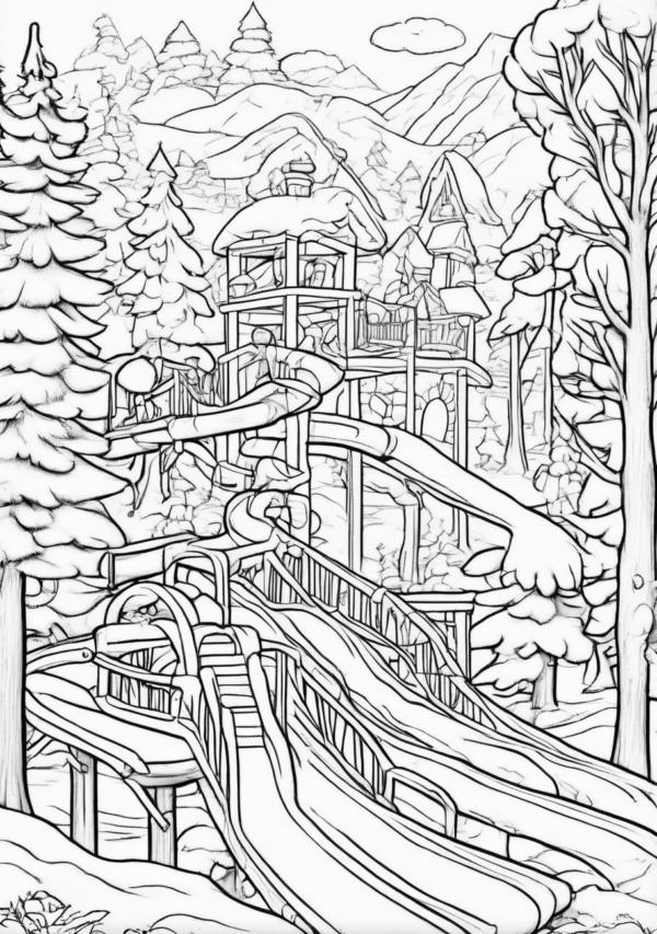 Christmas Wonderland Coloring Book - Digital Download - 11 Pages