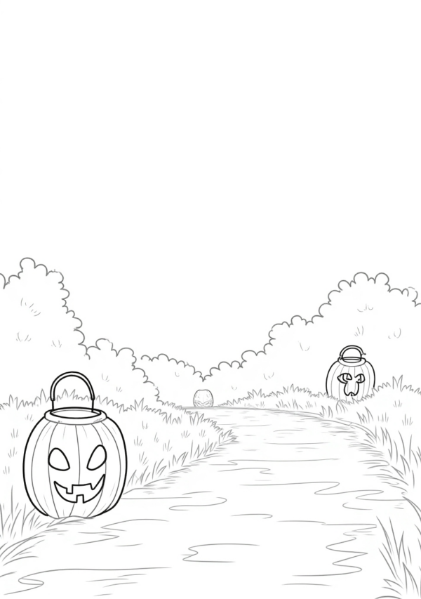 Halloween Pumpkin Coloring Book Digital Download - 11 Pages