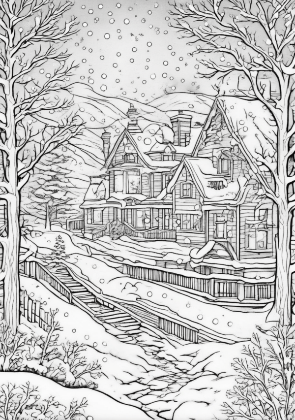 Intricate Christmas Coloring Book for Relaxation - 11 Pages